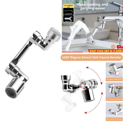 SmartFlow 1080 Rotating Faucet Extender  DualMode Kitchen  Bathroom Sprayer 1