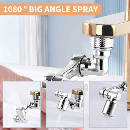SmartFlow 1080 Rotating Faucet Extender  DualMode Kitchen  Bathroom Sprayer 2