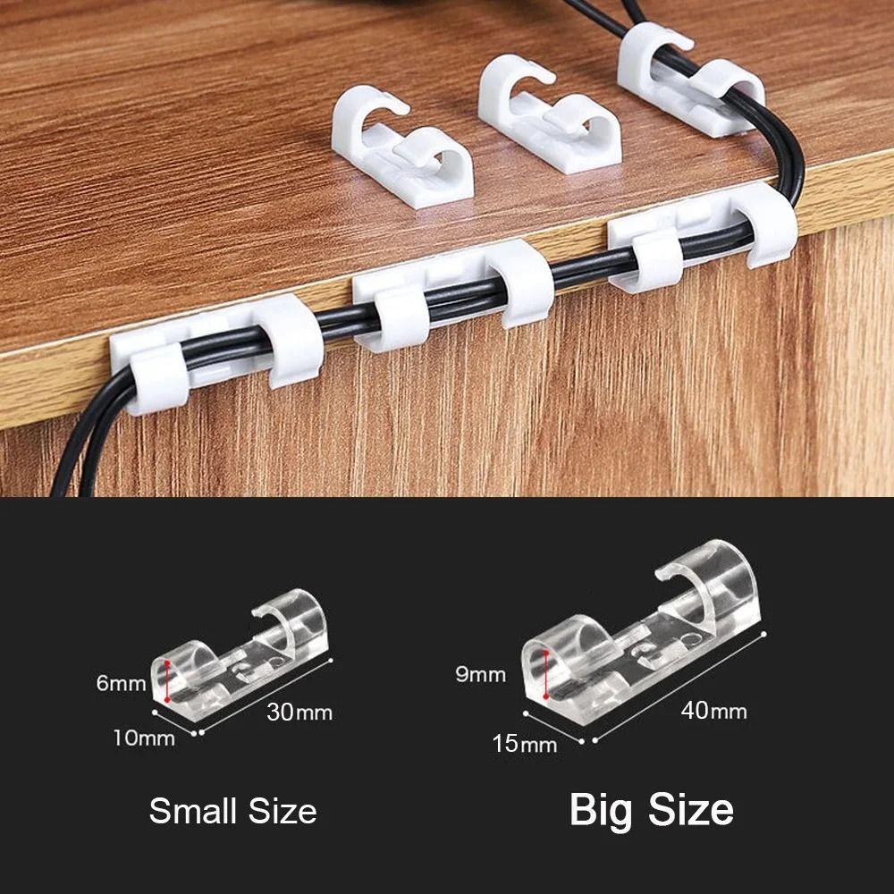 USB Cable Organizer Clips Wire Winder Holder Set 20 Piece 1