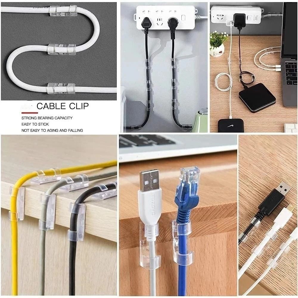 USB Cable Organizer Clips Wire Winder Holder Set 20 Piece 4