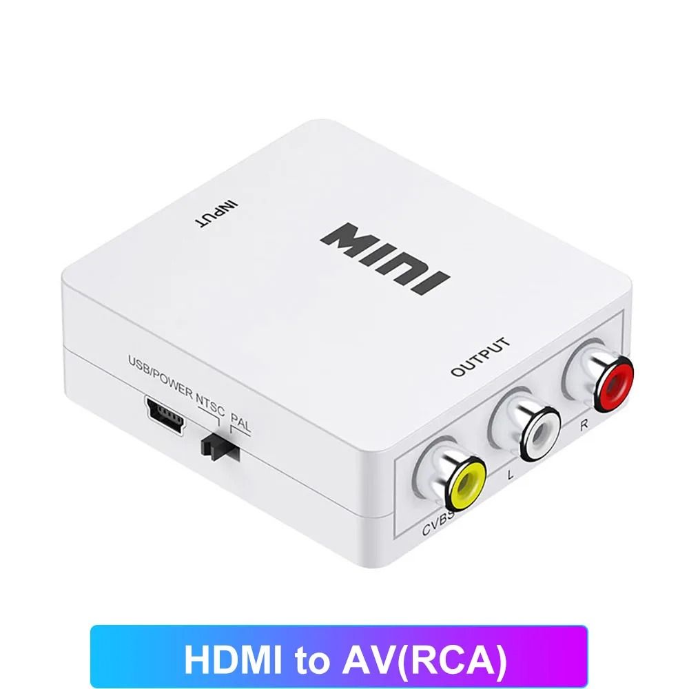AV To HDMI Converter Composite RCA To HDMI Video Adapter 9