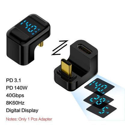 90 Degree USB C Adapter Right Angle Type C Adapter 40Gbps 140W USB4 8K Video 11