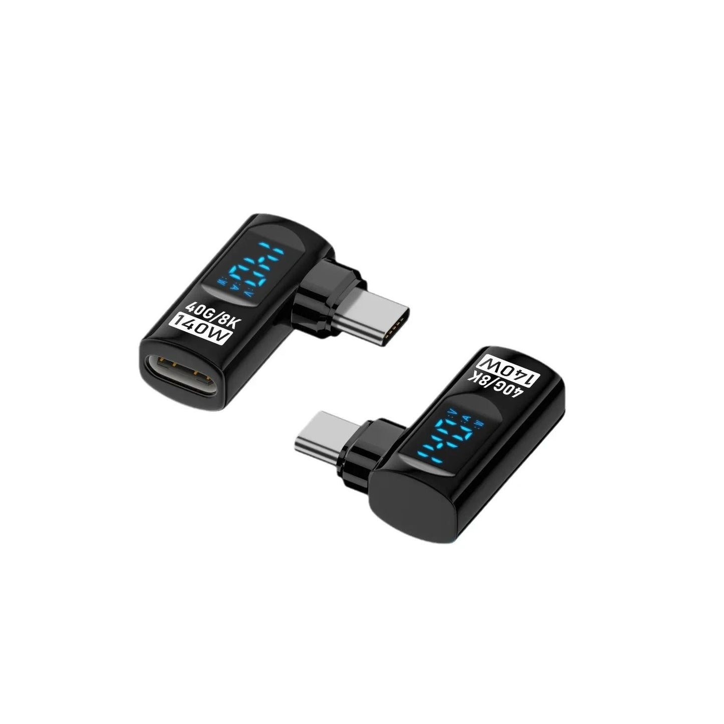 90 Degree USB C Adapter Right Angle Type C Adapter 40Gbps 140W USB4 8K Video 5