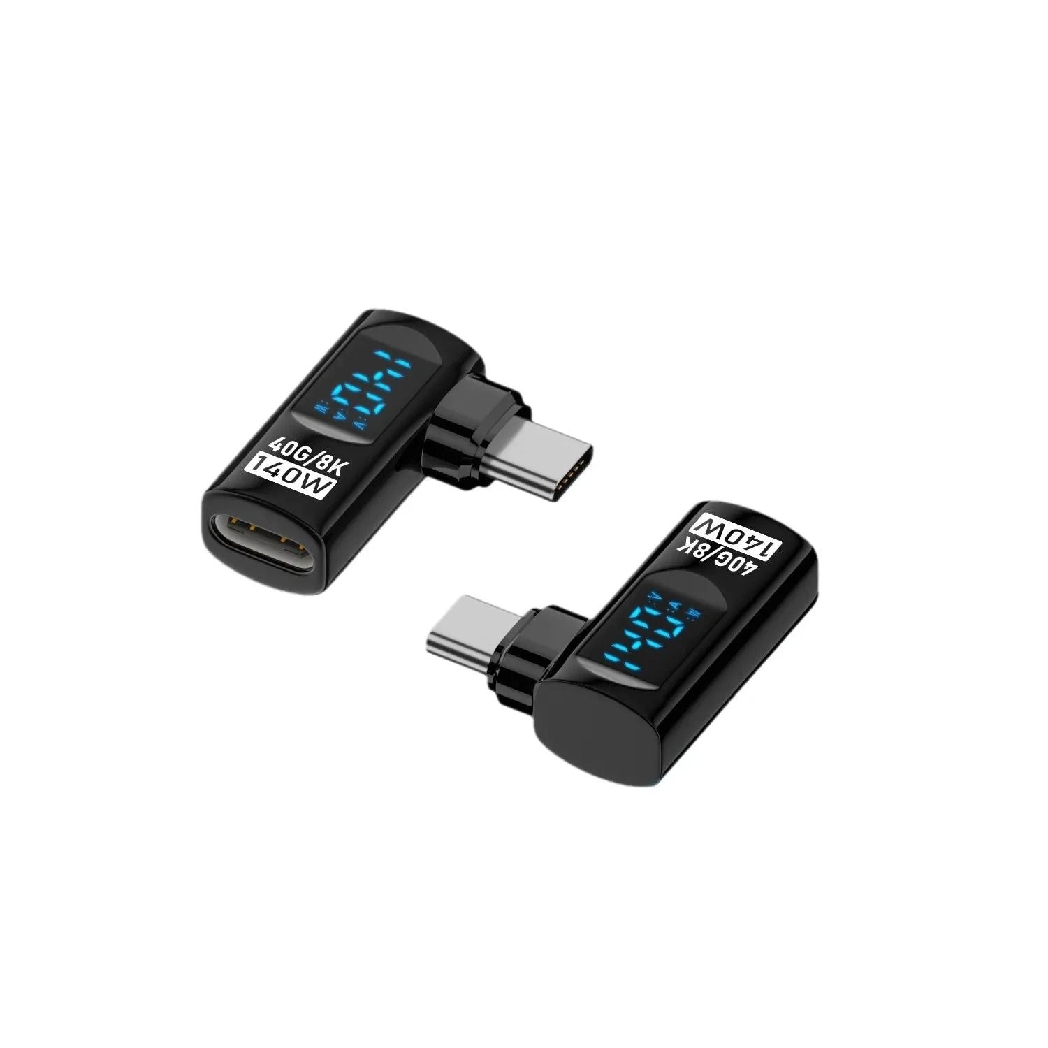 90 Degree USB C Adapter Right Angle Type C Adapter 40Gbps 140W USB4 8K Video 5