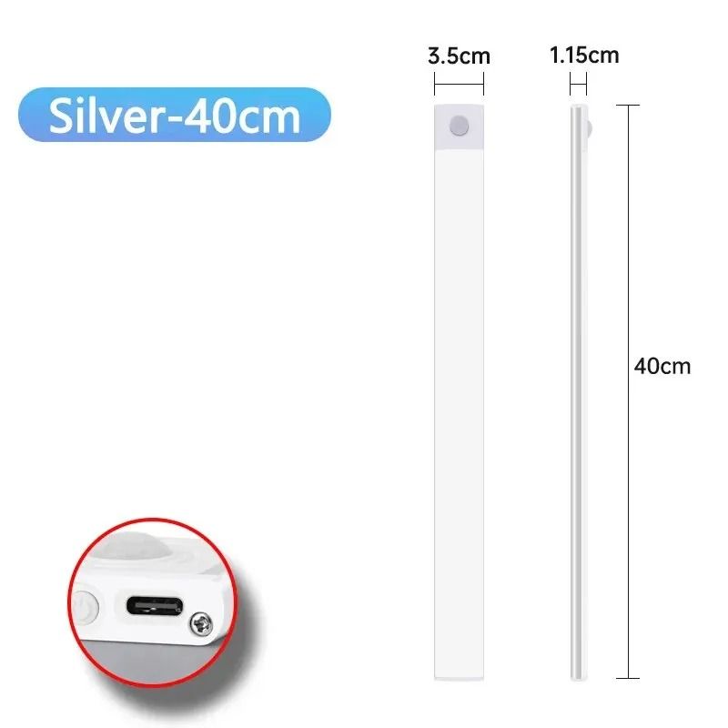 LED Cabinet Light Rechargeable Motion Sensor Lamp USB Type C 11