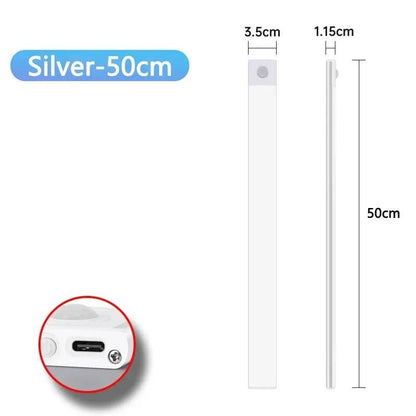 LED Cabinet Light Rechargeable Motion Sensor Lamp USB Type C 12