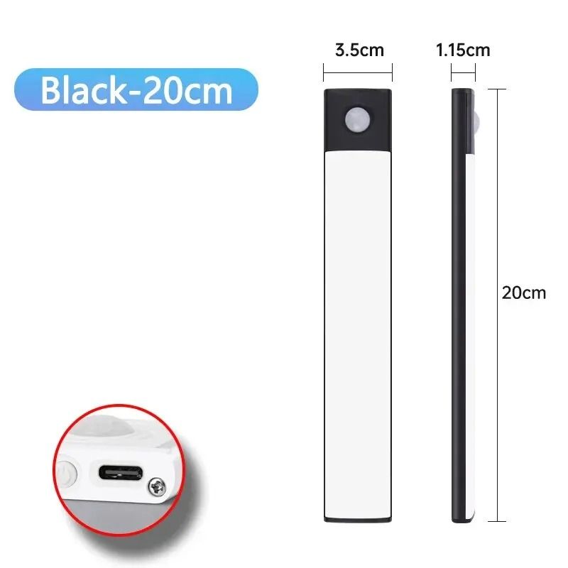 LED Cabinet Light Rechargeable Motion Sensor Lamp USB Type C 13