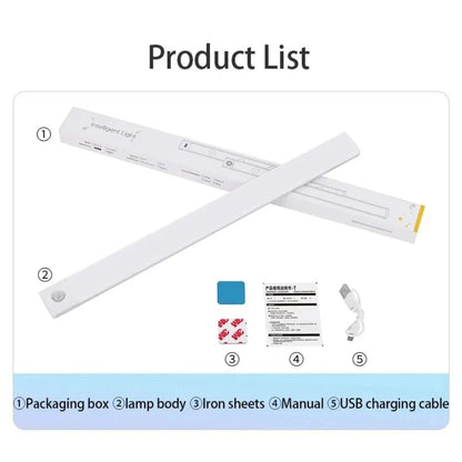 LED Cabinet Light Rechargeable Motion Sensor Lamp USB Type C 6
