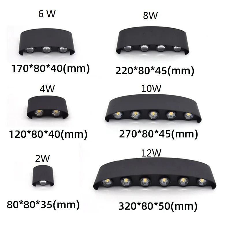 LED Wall Light Outdoor Waterproof Modern Indoor Lamp 2