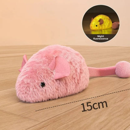 Interactive Plush Mouse Cat Toy Self Playing Chew Toy For Indoor Cats 1