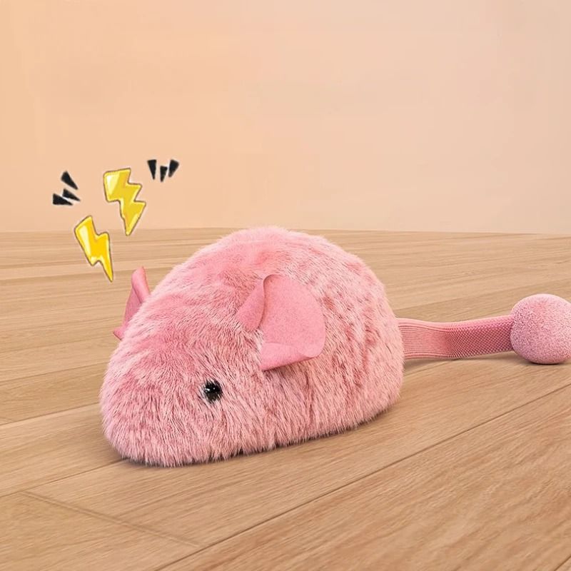 Interactive Plush Mouse Cat Toy Self Playing Chew Toy For Indoor Cats 3