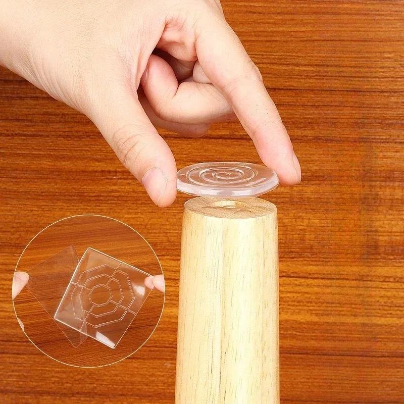 Transparent Silicone NonSlip Furniture Pad Set  4Pack AntiSlip  AntiVibration Floor Protectors 3