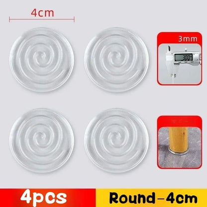 Transparent Silicone NonSlip Furniture Pad Set  4Pack AntiSlip  AntiVibration Floor Protectors 6
