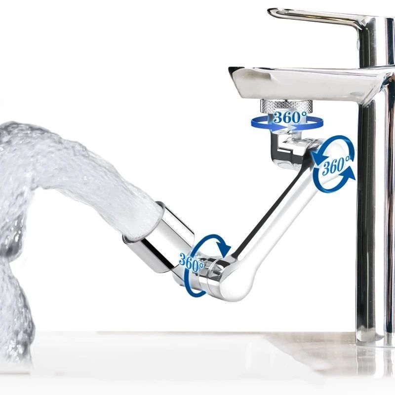 Universal 1080 Rotation Metal Faucet Sprayer Head  Kitchen  Bathroom Extender Nozzle 4