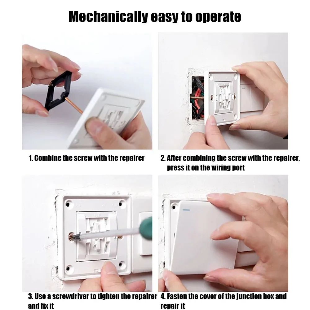 Premium 86 Mm Wall Switch  Outlet Box Repair Kit 10Pack 5