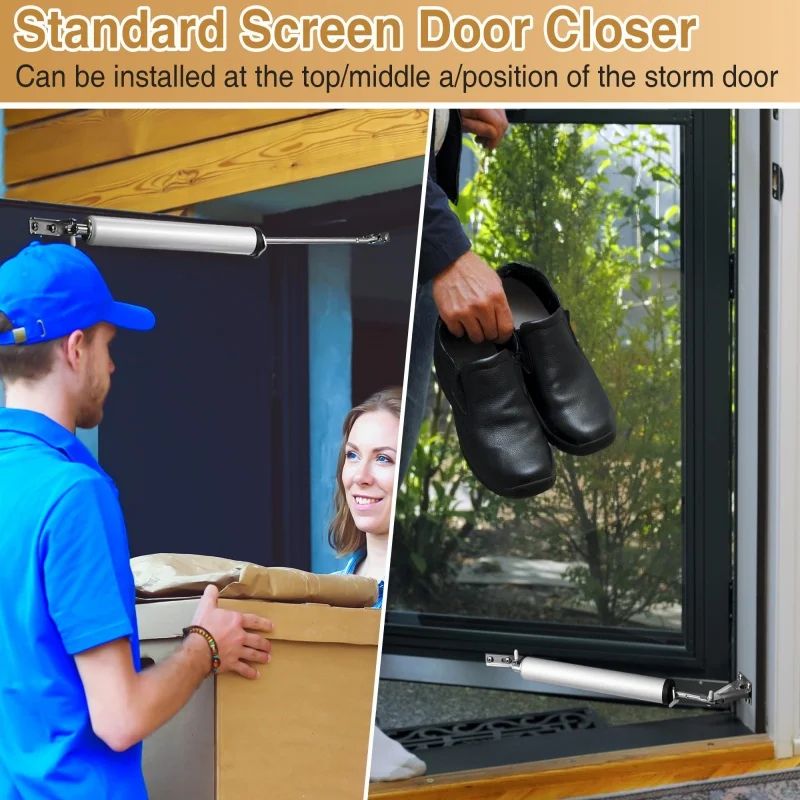 SoftClose Automatic Door Closer 35 Kg  Pneumatic Adjustable Door Stop Hardware 1