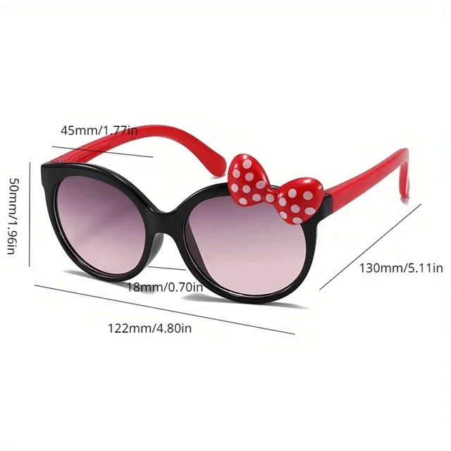 Kids Big Frame Bow Sunglasses