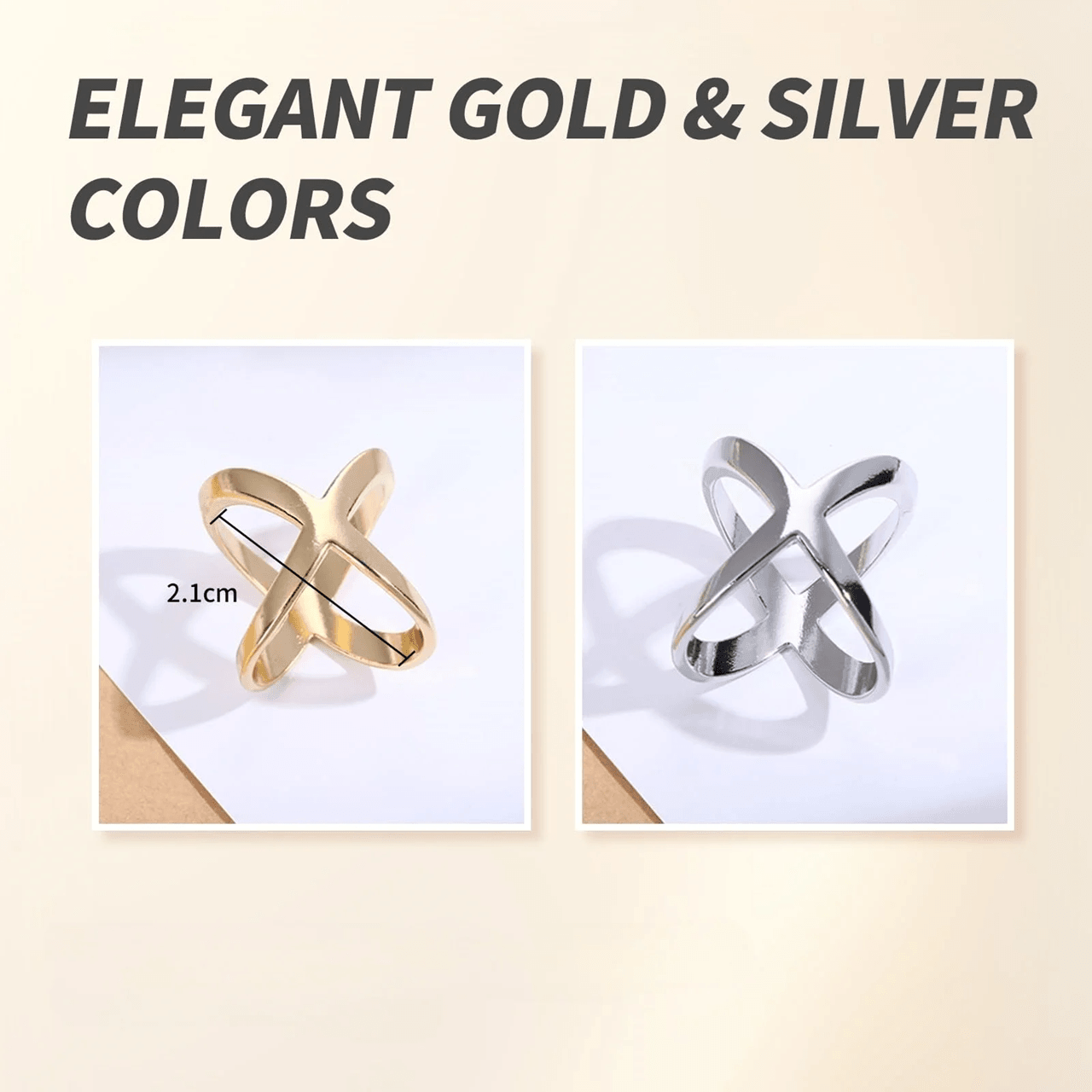 Elegant X Shape Scarf Clip