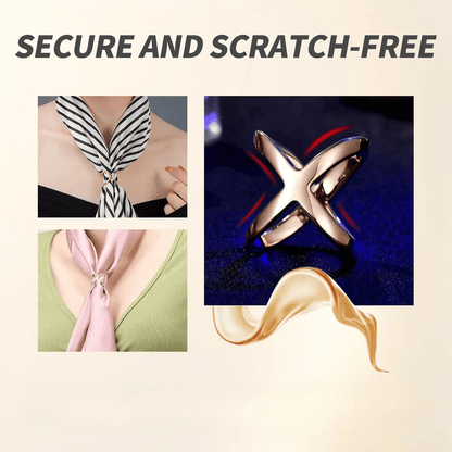 Elegant X Shape Scarf Clip 1