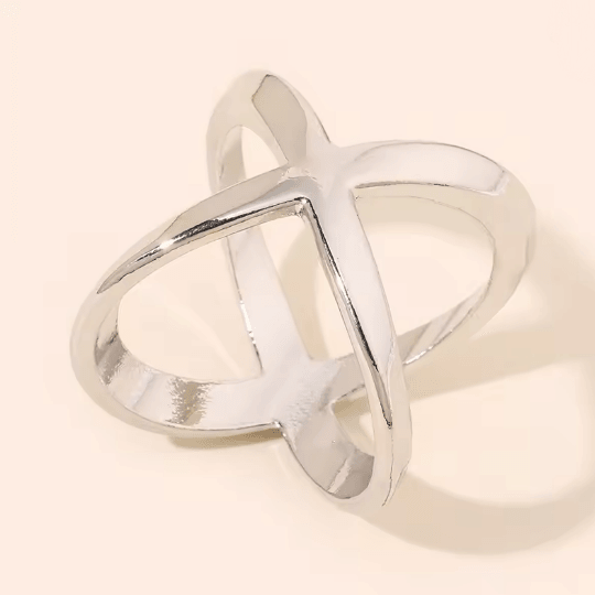 Elegant X Shape Scarf Clip 4