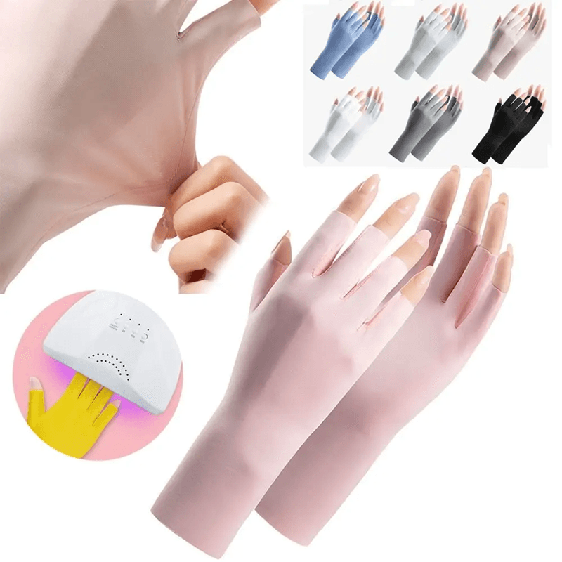 UV Protection Nail Art Gloves