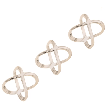X Shape Scarf Clip Set 4