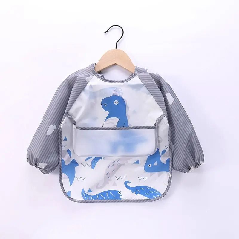 Waterproof Long Sleeve Baby Feeding Smock 25