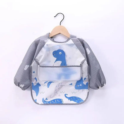 Waterproof Long Sleeve Baby Feeding Smock 25