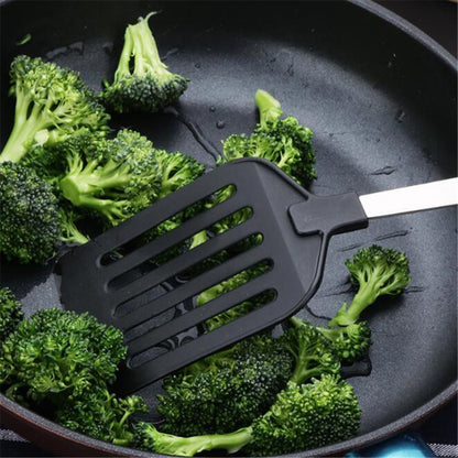 Kitchen Tools Nylon Handle Spatula, Stainless Steel Turners, Fried Shovel Egg Fish Frying Pan Scoop Spatula Cooking