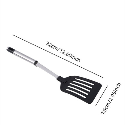 Kitchen Tools Nylon Handle Spatula, Stainless Steel Turners, Fried Shovel Egg Fish Frying Pan Scoop Spatula Cooking