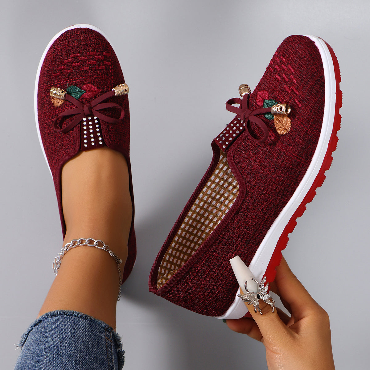 Breathable Mesh Flat Shoes For Women Casual Sneakers Clearance Shoes 9