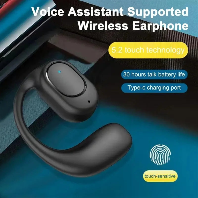 Bluetooth Wireless Headphones, Bone Conduction Earphones, Handsfree Noise Canceling Headset for Driving