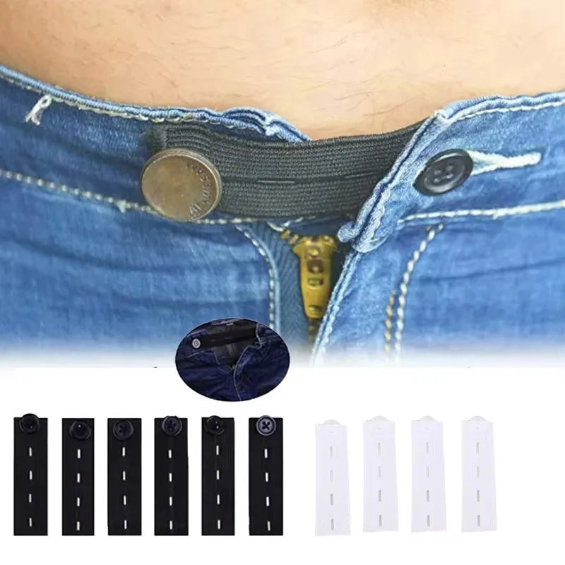 Pant Extender Belt Unisex Waist Band For Tight Trousers Jeans Skirts Maternity Button Hooks Garment 1