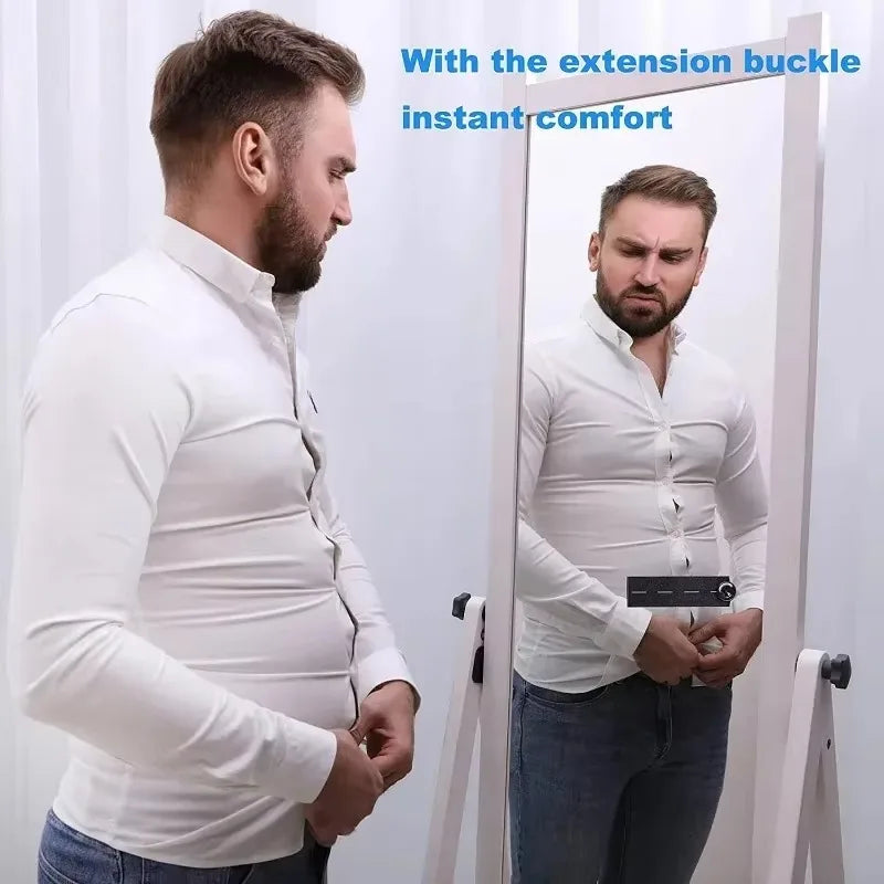 Pant Extender Belt Unisex Waist Band For Tight Trousers Jeans Skirts Maternity Button Hooks Garment 2