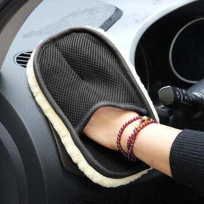 Car Washing Gloves Thickened Plush Wiping Gloves For Waxing And Polishing Premium Car Cleaning Prod 1