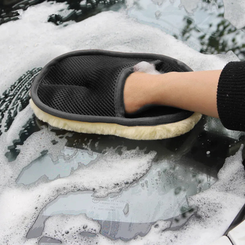 Car Washing Gloves Thickened Plush Wiping Gloves For Waxing And Polishing Premium Car Cleaning Prod 5