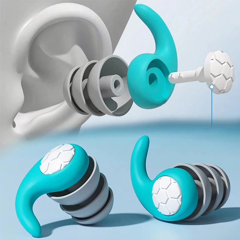 Soft Silicone Earplugs, Waterproof, Comfortable Fit, Noise Cancelling for Sleep, Swimming, Silent Environment