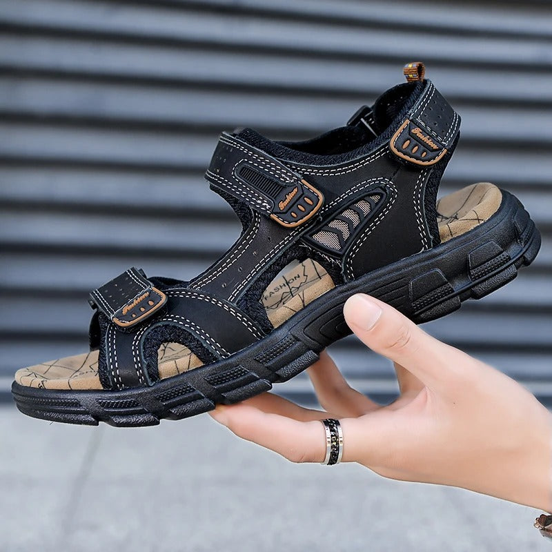 Genuine Leather Sandals Men Summer Outdoor Casual Lightweight Fashion 2