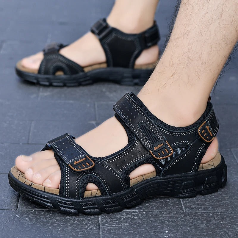 Genuine Leather Sandals Men Summer Outdoor Casual Lightweight Fashion 3
