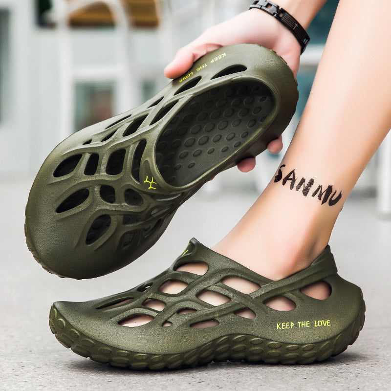 Mens Casual Shoes Summer Sandals EVA Hole Clogs Beach Slippers Lightweight Outdoor Footwear For Hom 4