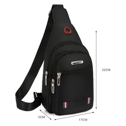 Casual Men Messenger Bag Oxford Cloth Crossbody Bag Shoulder Sling Chest USB Travel Bag 2