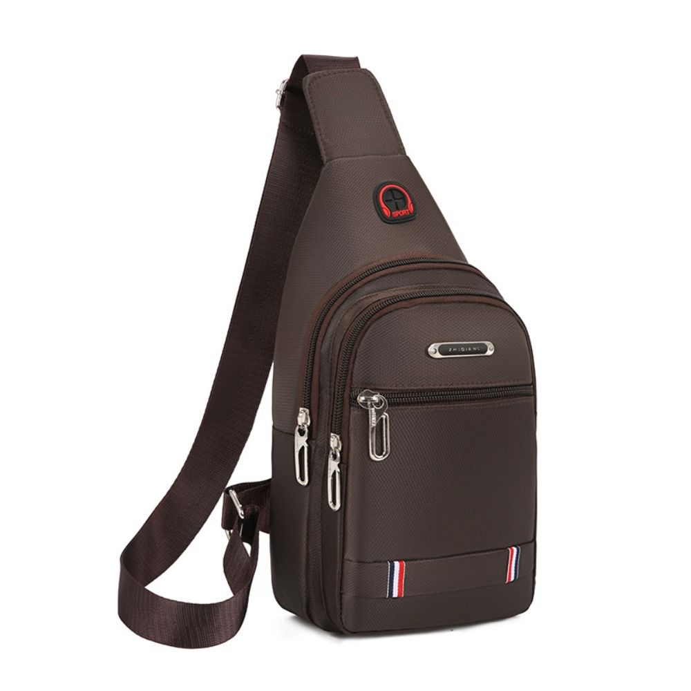 Casual Men Messenger Bag Oxford Cloth Crossbody Bag Shoulder Sling Chest USB Travel Bag 6