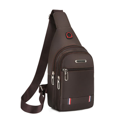 Casual Men Messenger Bag Oxford Cloth Crossbody Bag Shoulder Sling Chest USB Travel Bag 6