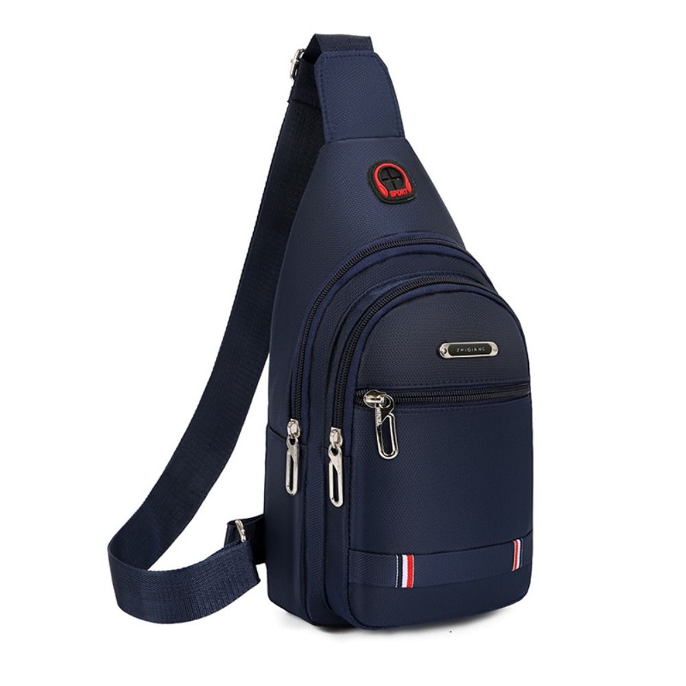 Casual Men Messenger Bag Oxford Cloth Crossbody Bag Shoulder Sling Chest USB Travel Bag 7