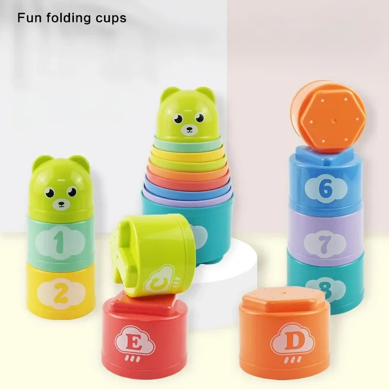 Hand Speed Competition Fold Cup Kid Brain Response Game Early Education Puzzle Child Stack Toy 1