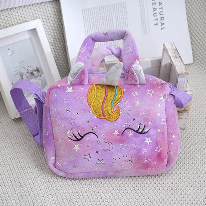 Plush Unicorn Crossbody Bag For Girls Kids Shoulder Purse Cute Student Gift Pencil Case Coin Wallet 4
