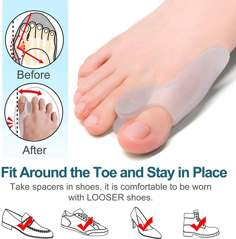 Soft Big Toe Corrector, Get Relief from Bunions for Long-term Comfort, Perfect for Night and Home Use