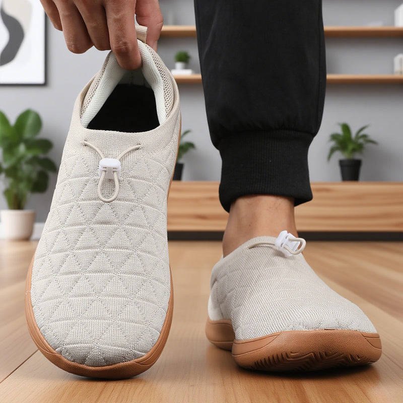 Wide Barefoot Shoes For Men Breathable Knitted Mesh Walking Sneakers Zero Drop Casual Sneakers 4