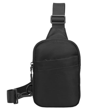 Fashion Black Messenger Bag, Mini Sling Shoulder Chest Bag Casual Chest Bag Backpack Variable Waist Bag Mobile Phone Bag
