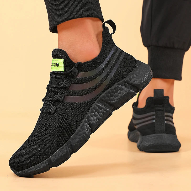 Summer Mesh Mens Running Shoes Comfortable Lightweight Fashionable Outdoor Tennis Sneakers Versatile Breathable Balance